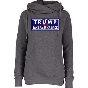 Trump 2024 Take America Back Election Patriotic Womens Funnel Neck Pullover Hood