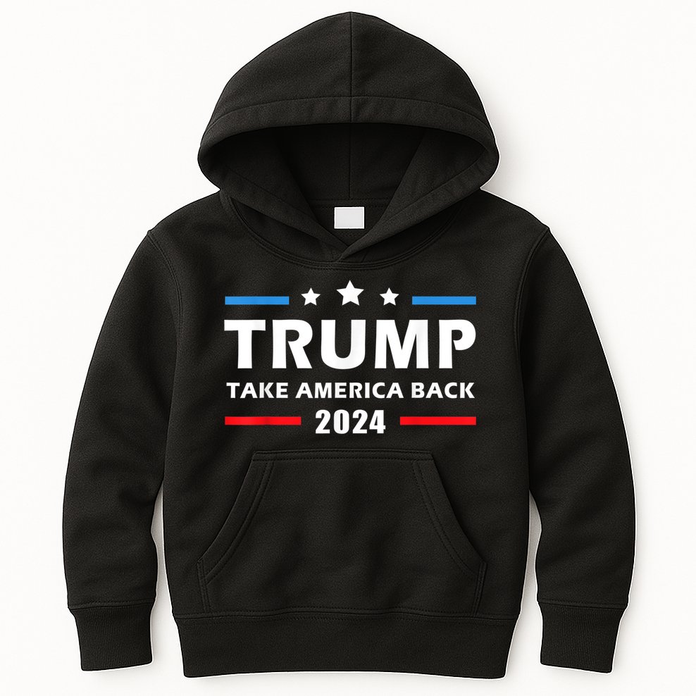 Trump 2024 Take America Back Election Patriotic Second Term Kids Hoodie