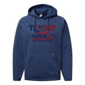 Trump 2024 Take America Back President Performance Fleece Hoodie