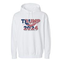 Trump 2024 Take America Back President Garment-Dyed Fleece Hoodie