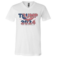 Trump 2024 Take America Back President V-Neck T-Shirt