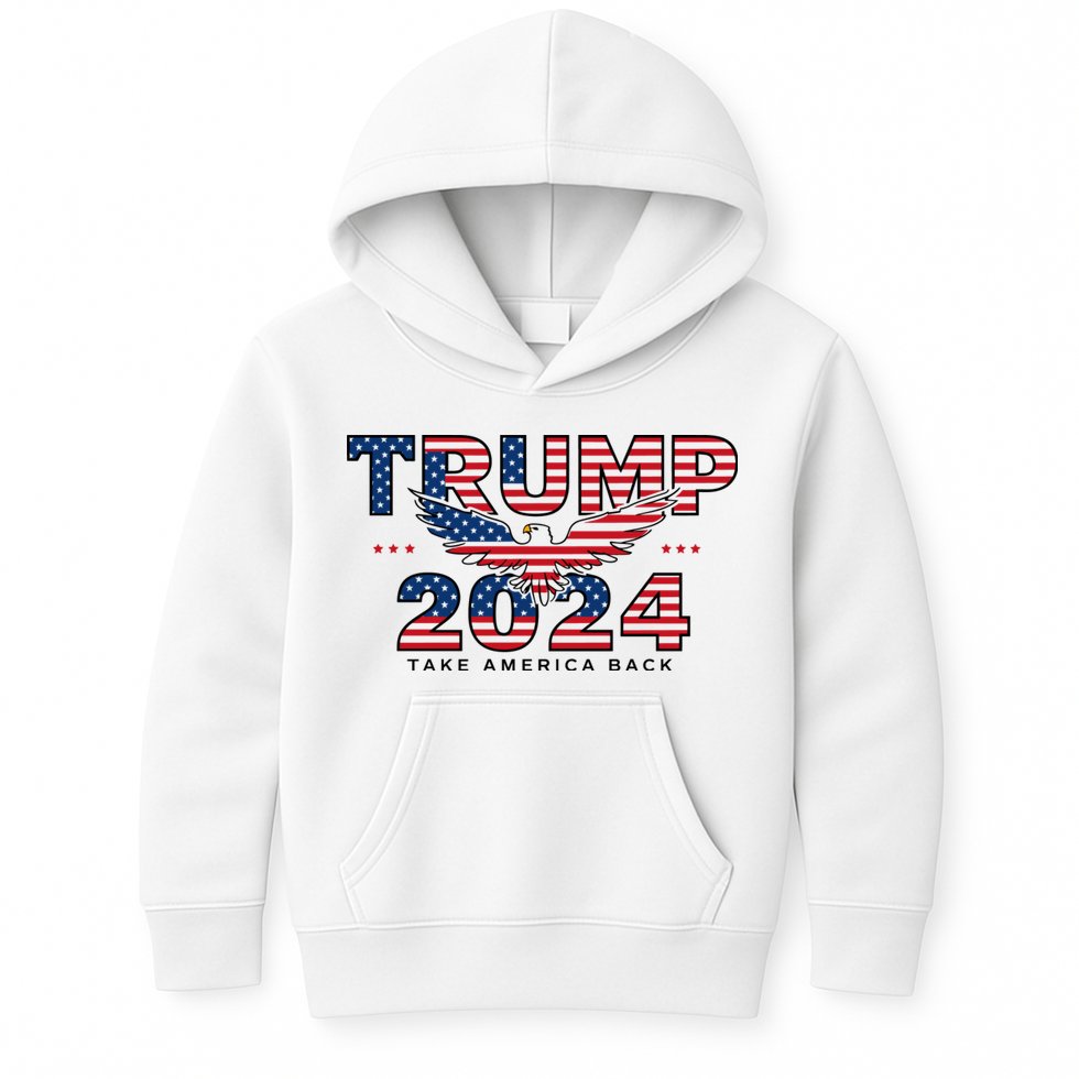 Trump 2024 Take America Back President Kids Hoodie