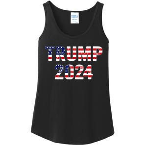 Trump 2024 Take America Back American Flag Trump 2024 Ladies Essential Tank