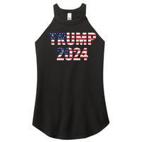 Trump 2024 Take America Back American Flag Trump 2024 Women's Perfect Tri Rocker Tank