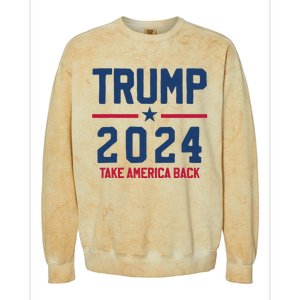 Trump 2024 Take America Back Pro Trump Colorblast Crewneck Sweatshirt