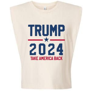 Trump 2024 Take America Back Pro Trump Garment-Dyed Women's Muscle Tee