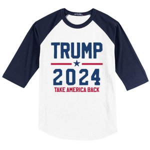 Trump 2024 Take America Back Pro Trump Baseball Sleeve Shirt