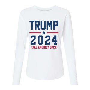 Trump 2024 Take America Back Pro Trump Womens Cotton Relaxed Long Sleeve T-Shirt