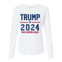 Trump 2024 Take America Back Pro Trump Womens Cotton Relaxed Long Sleeve T-Shirt