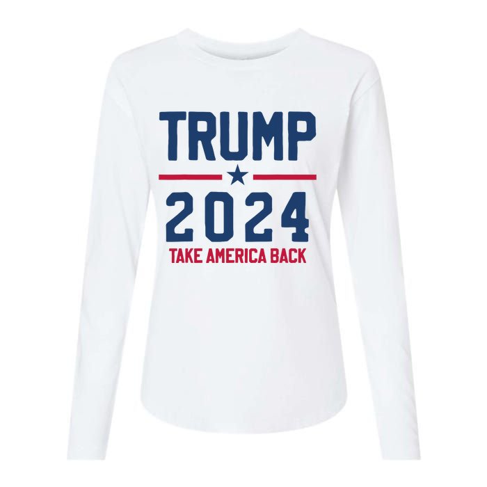 Trump 2024 Take America Back Pro Trump Womens Cotton Relaxed Long Sleeve T-Shirt