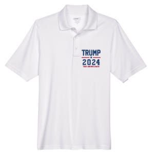 Trump 2024 Take America Back Pro Trump Men's Origin Performance Pique Polo