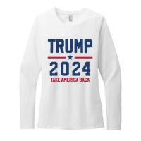 Trump 2024 Take America Back Pro Trump Womens CVC Long Sleeve Shirt