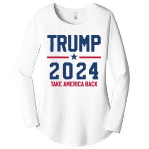 Trump 2024 Take America Back Pro Trump Women's Perfect Tri Tunic Long Sleeve Shirt