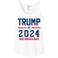 Trump 2024 Take America Back Pro Trump Ladies Essential Tank