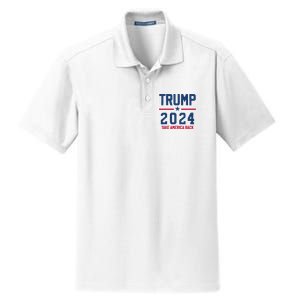 Trump 2024 Take America Back Pro Trump Dry Zone Grid Polo