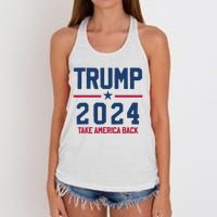 Trump 2024 Take America Back Pro Trump Women's Knotted Racerback Tank