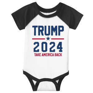 Trump 2024 Take America Back Pro Trump Infant Baby Jersey Bodysuit