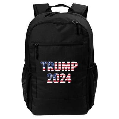 Trump 2024 Take America Back American Flag Trump 2024 Daily Commute Backpack