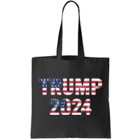 Trump 2024 Take America Back American Flag Trump 2024 Tote Bag