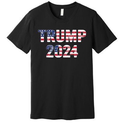 Trump 2024 Take America Back American Flag Trump 2024 Premium T-Shirt