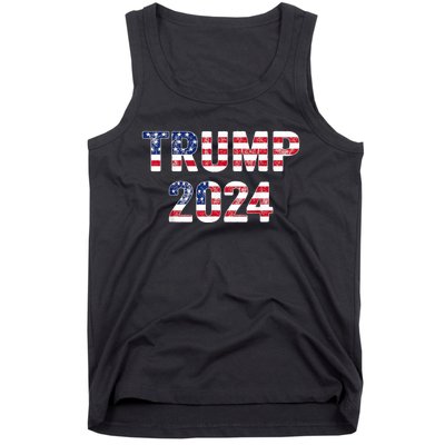 Trump 2024 Take America Back American Flag Trump 2024 Tank Top