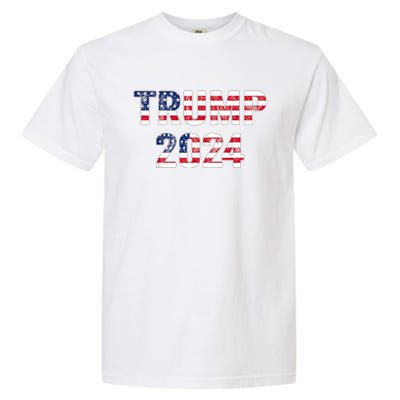 Trump 2024 Take America Back American Flag Trump 2024 Garment-Dyed Heavyweight T-Shirt