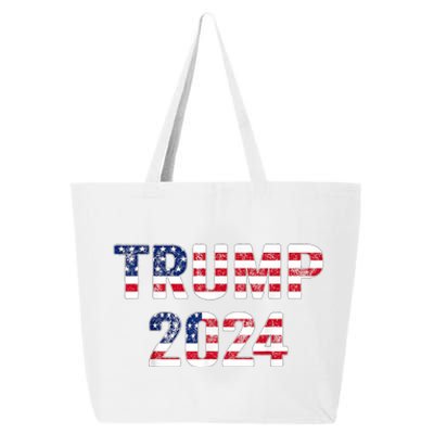 Trump 2024 Take America Back American Flag Trump 2024 25L Jumbo Tote