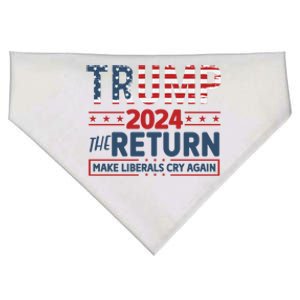 Trump 2024 The Return Make The Liberals Cry Again Gift USA-Made Doggie Bandana