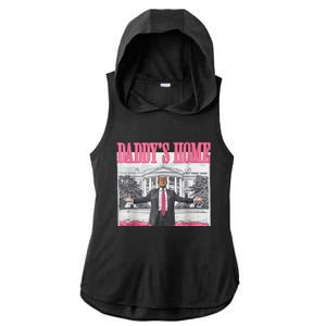 Trump 2024 Take America Back DaddyS Home Trump Pink 2024 Ladies PosiCharge Tri-Blend Wicking Draft Hoodie Tank