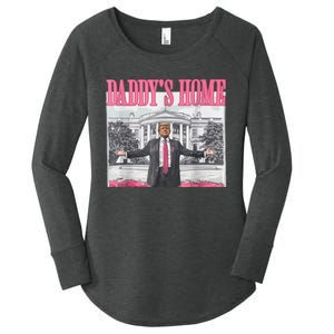 Trump 2024 Take America Back DaddyS Home Trump Pink 2024 Women's Perfect Tri Tunic Long Sleeve Shirt