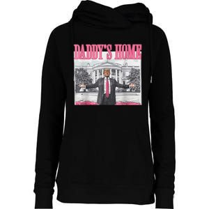 Trump 2024 Take America Back DaddyS Home Trump Pink 2024 Womens Funnel Neck Pullover Hood