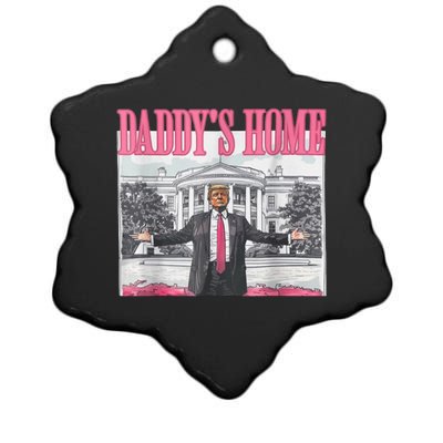 Trump 2024 Take America Back DaddyS Home Trump Pink 2024 Ceramic Star Ornament