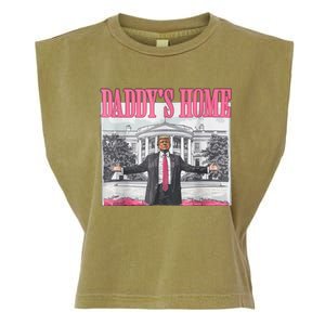 Trump 2024 Take America Back DaddyS Home Trump Pink 2024 Garment-Dyed Women's Muscle Tee