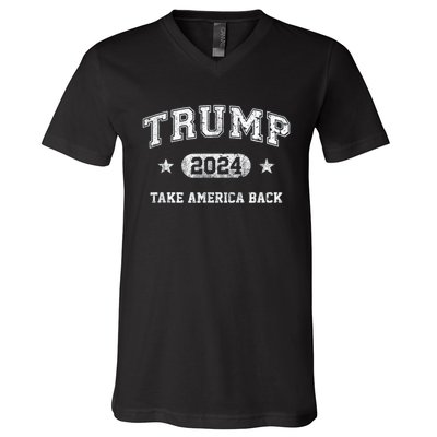 Trump 2024 Take America Back V-Neck T-Shirt