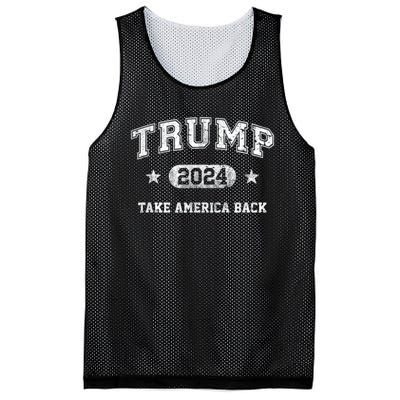 Trump 2024 Take America Back Mesh Reversible Basketball Jersey Tank