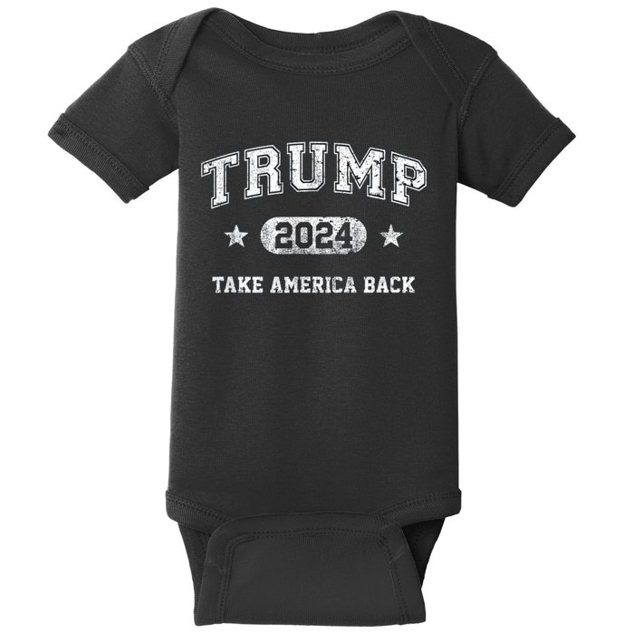 Trump 2024 Take America Back Baby Bodysuit