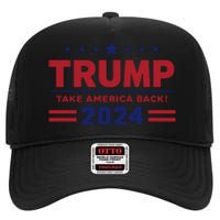 Trump 2024 High Crown Mesh Back Trucker Hat