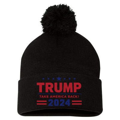 Trump 2024 Pom Pom 12in Knit Beanie