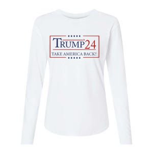 Trump 24 Take America Back Donald Trump President Patriotic Womens Cotton Relaxed Long Sleeve T-Shirt