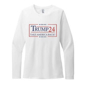 Trump 24 Take America Back Donald Trump President Patriotic Womens CVC Long Sleeve Shirt