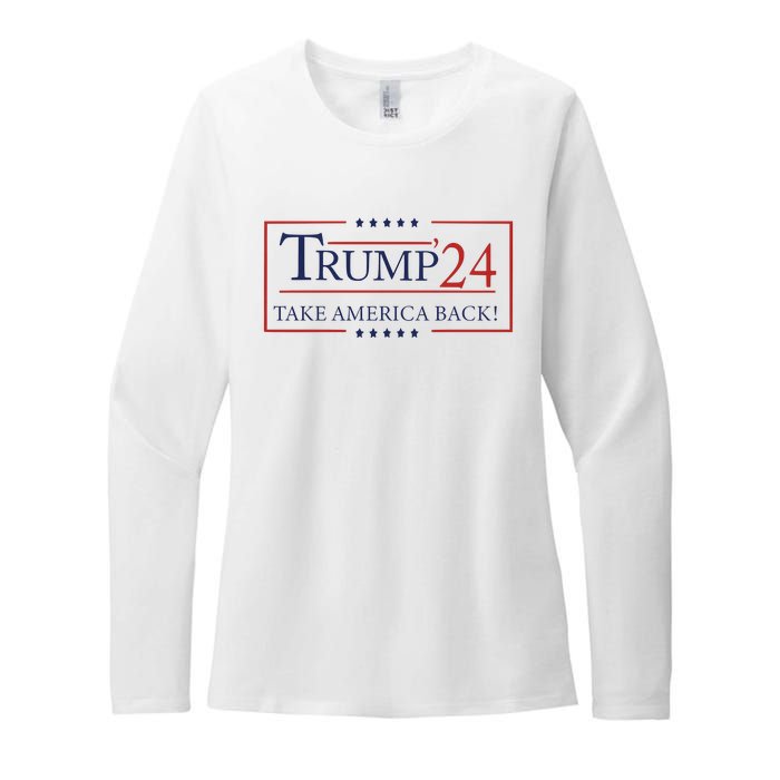 Trump 24 Take America Back Donald Trump President Patriotic Womens CVC Long Sleeve Shirt