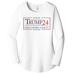 Trump 24 Take America Back Donald Trump President Patriotic Women's Perfect Tri Tunic Long Sleeve Shirt