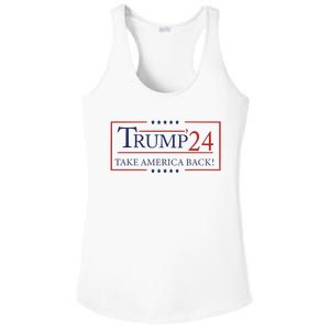 Trump 24 Take America Back Donald Trump President Patriotic Ladies PosiCharge Competitor Racerback Tank