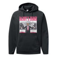 Trump 2024 Take America Back DaddyS Home Trump Pink 2024 Performance Fleece Hoodie