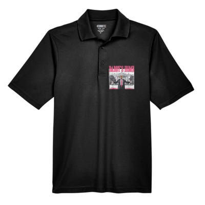 Trump 2024 Take America Back DaddyS Home Trump Pink 2024 Men's Origin Performance Pique Polo