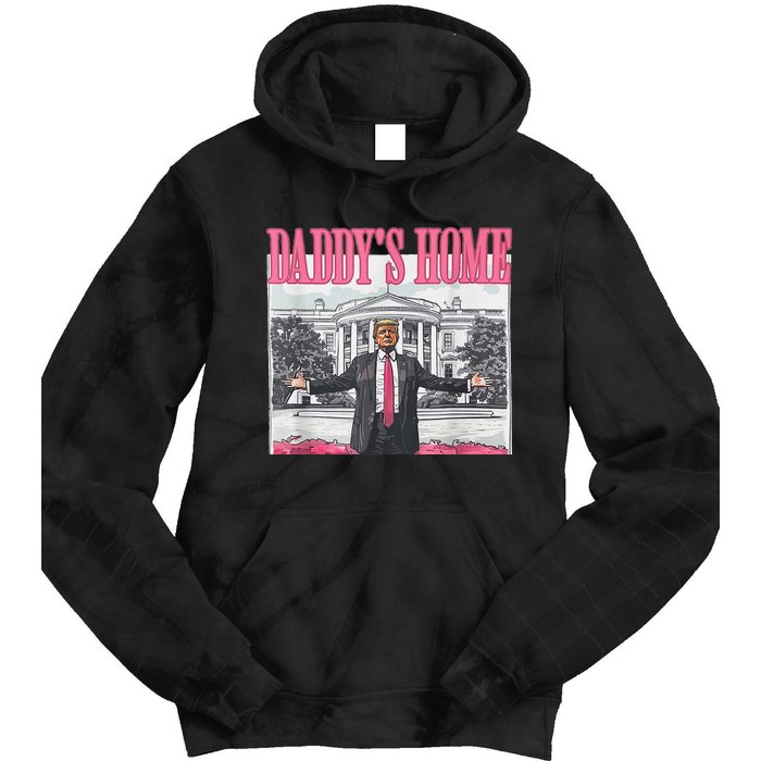 Trump 2024 Take America Back DaddyS Home Trump Pink 2024 Tie Dye Hoodie