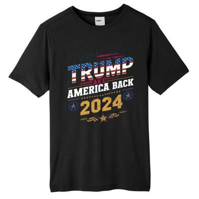 Trump 2024 Take America Back Vintage Style Tall Fusion ChromaSoft Performance T-Shirt