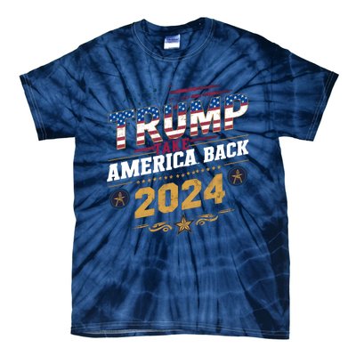 Trump 2024 Take America Back Vintage Style Tie-Dye T-Shirt