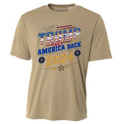 Trump 2024 Take America Back Vintage Style Cooling Performance Crew T-Shirt