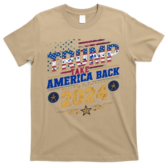 Trump 2024 Take America Back Vintage Style T-Shirt